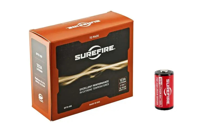 Surefire SF72BB Battery Pack for Firearm Accessories, 6 Boxes of 12 Cells