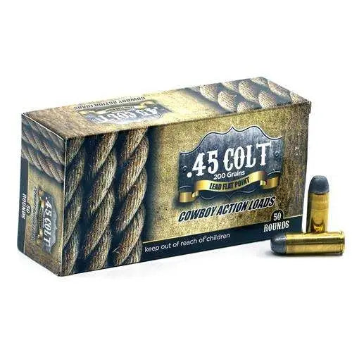 American Cowboy Ammo .45 Colt 200-Grain Flat-Nose Lead Solid Ammunition - Reloadable Centerfire Cartridge