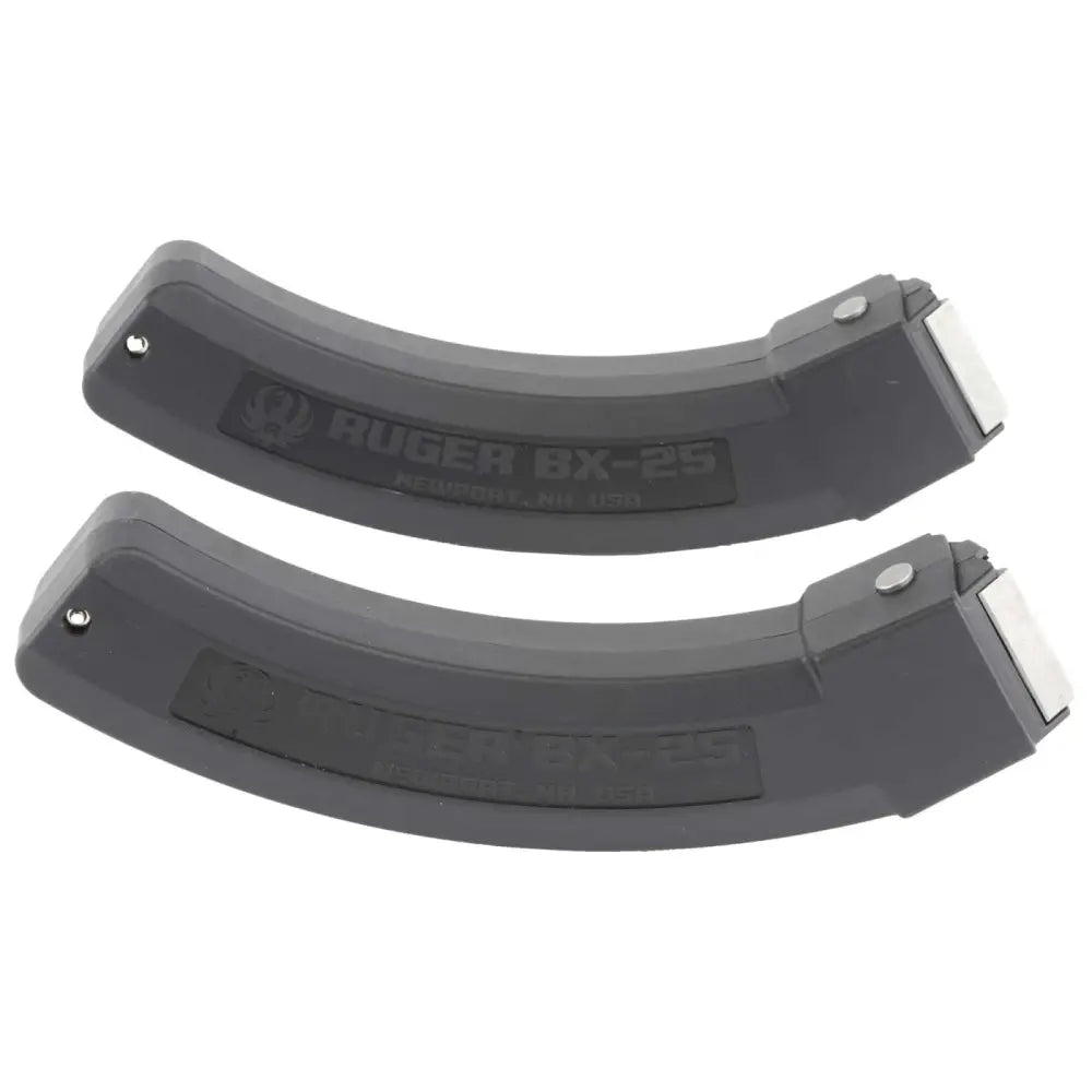 Ruger 90548 BX-25 Detachable Magazine for Ruger 10/22, SR-22, Charger, and 77/22 - 25 Round Capacity, Black (2 Pack)