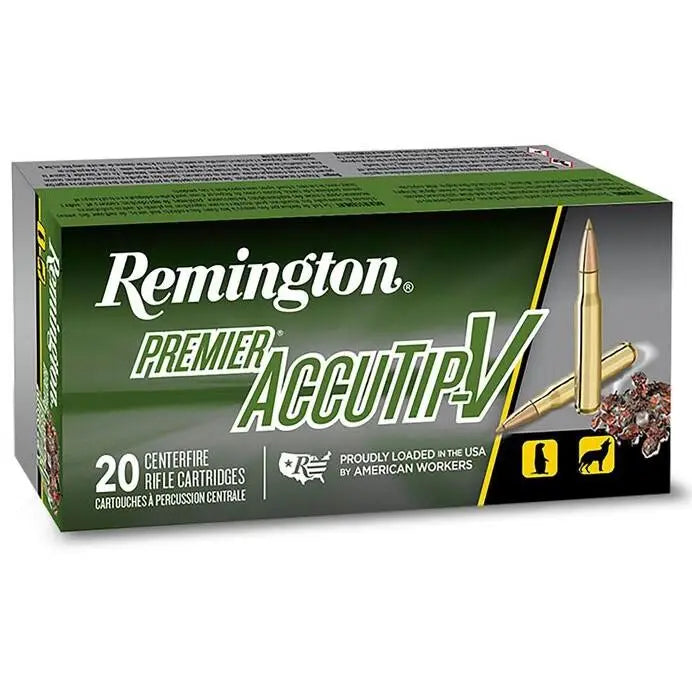 Remington Ammunition PRA243WB .243 Winchester 75 Grain AccuTip-V Boat-Tail Cartridge, 20 Rounds per Box