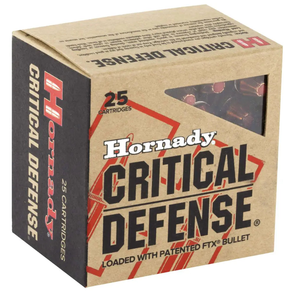 Hornady Critical Defense .38 Special+P 110-Grain FlexTip FTX Ammunition - 25 Rounds per Box