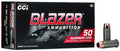 CCI .44 Special 200 Grain Jacketed Hollow Point Ammunition - Blazer Series, 50 Rounds per Box