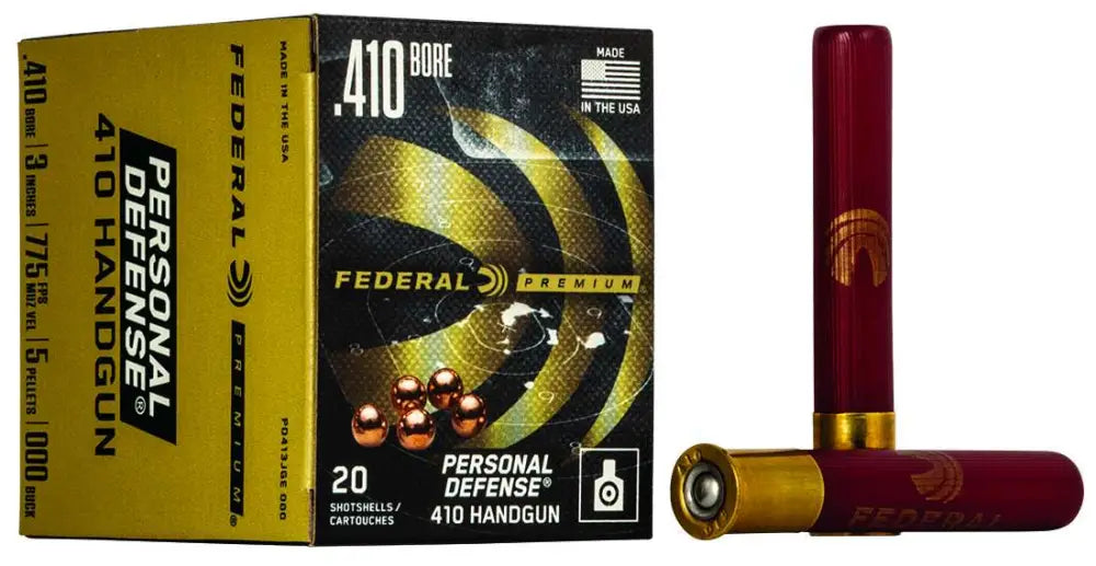 Federal 410 Gauge 3-Inch 000 Buckshot Personal Defense Shotshells, 20 Rounds per Box