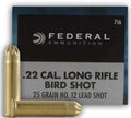 Federal Game-Shok .22 LR No. 10 Lead Bird Shot - 50 Rounds for Small Game Hunting