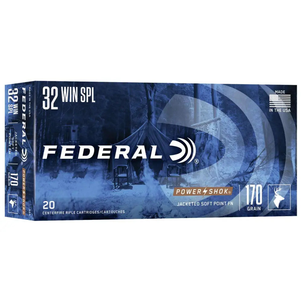 Federal .32 Winchester Special Power-Shok Soft Point Ammunition, 170 Grain, 20 Rounds per Box