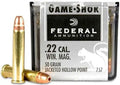 Federal 22 Magnum 50 Grain Jacketed Hollow Point Ammo - Game-Shok Series, 50 Rounds per Box