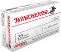 Winchester Ammo .25 ACP 50 Grain FMJ Target Shooting Cartridges - 50 Rounds
