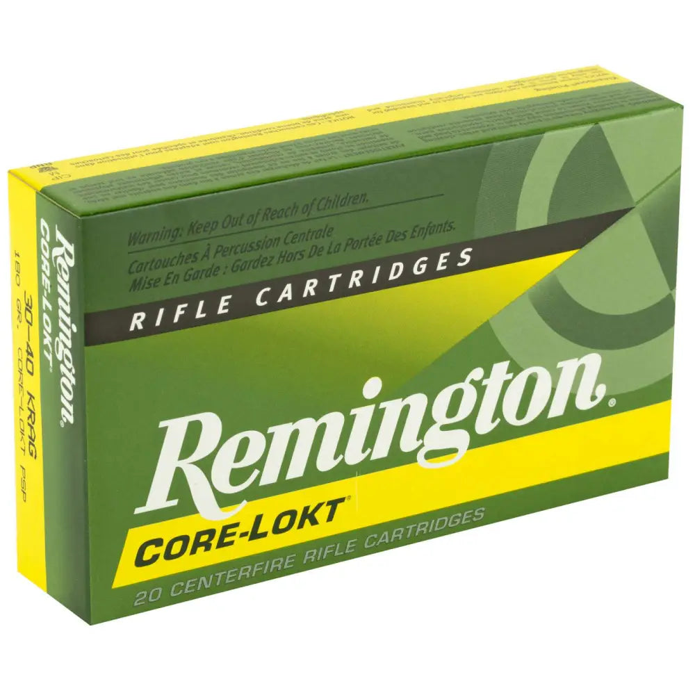 Remington Ammunition R30402 .30-40 Krag 180 Grain Core-Lokt Pointed Soft Point, 20 Rounds per Box