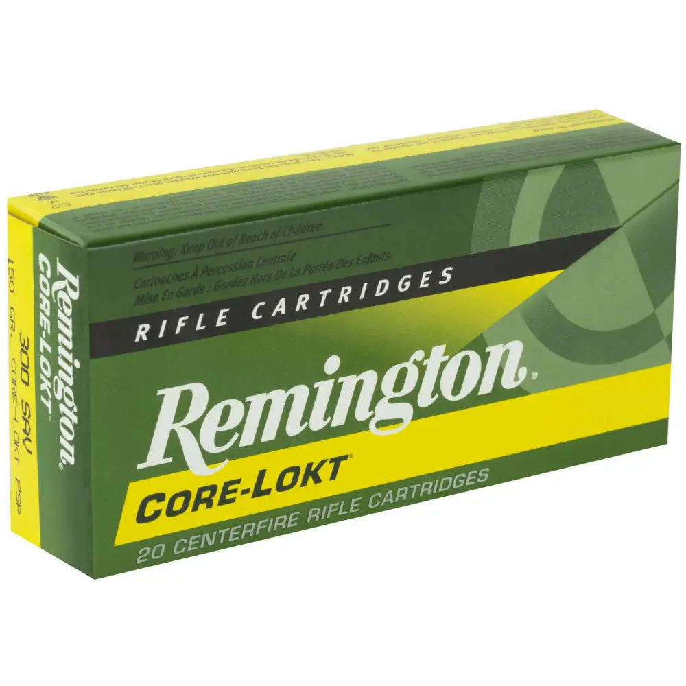 Remington Ammunition R30SV2 .300 Savage 150 Grain Core-Lokt Pointed Soft Point – 20 Rounds per Box