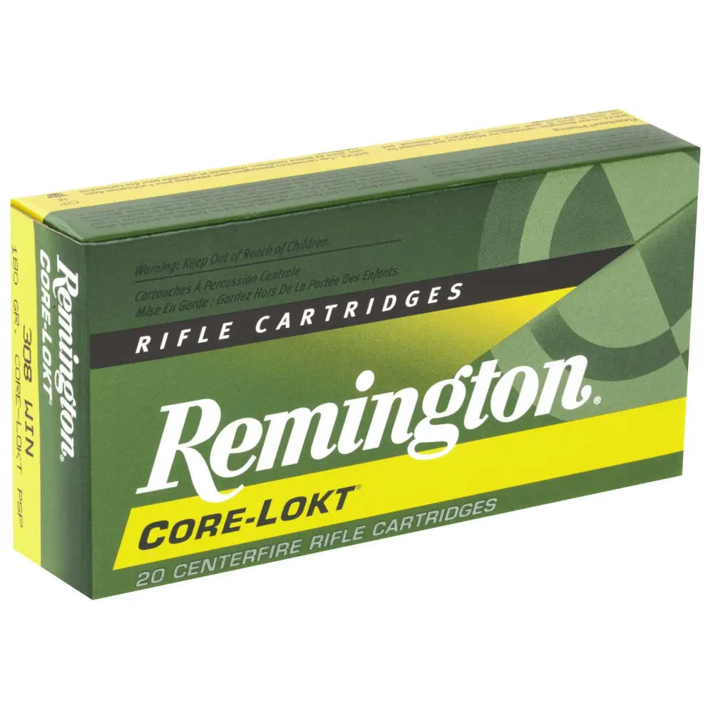 Remington Ammunition R308W3 .308 Winchester 180-Grain Pointed Soft Point Core-Lokt - 20 Rounds per Box