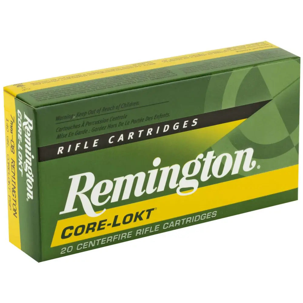 Remington Ammunition R7M081 7mm-08 Remington Pointed Soft Point Core-Lokt, 140 Grain, 20 Rounds per Box