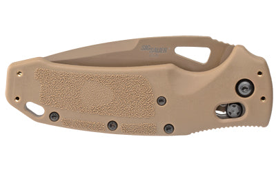 Hogue Sig K320 M17 Folding Knife - 3.5 Inch Drop Point Blade with Tan Handle
