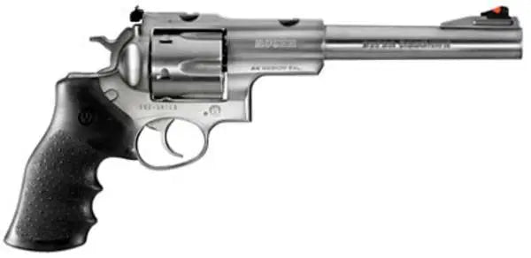 Ruger Standard Series .44 Magnum Revolver with 7.5 Inch Satin Stainless Barrel and Hogue Tamer Monogrip