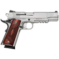 Smith & Wesson 1911 E Series Satin Stainless Steel .45 ACP Pistol with Tac Rail and Wood Grips