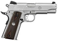 Ruger SR1911 .45 ACP Stainless Steel Pistol with Hardwood Grips and Two Magazines