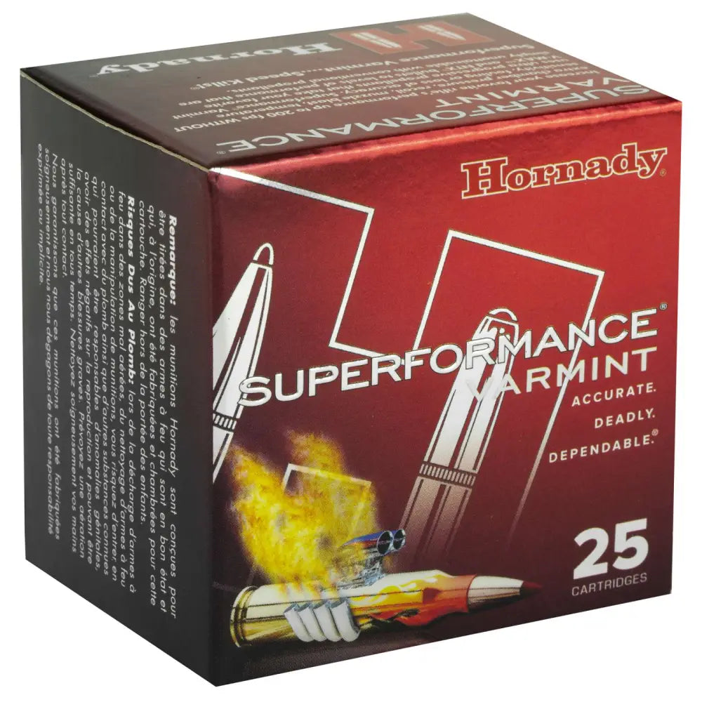 Hornady Superformance Varmint 17 Hornet 20 Grain V-Max Ammo - 25 Rounds