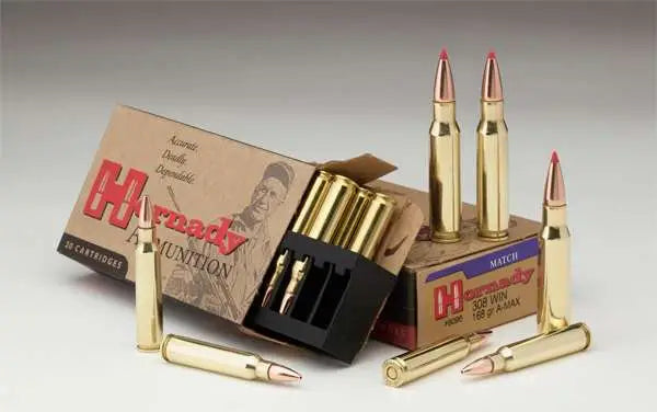 Hornady Custom Match .308 Winchester 178-Grain Boat-Tail Hollow Point Ammunition, 20 Rounds