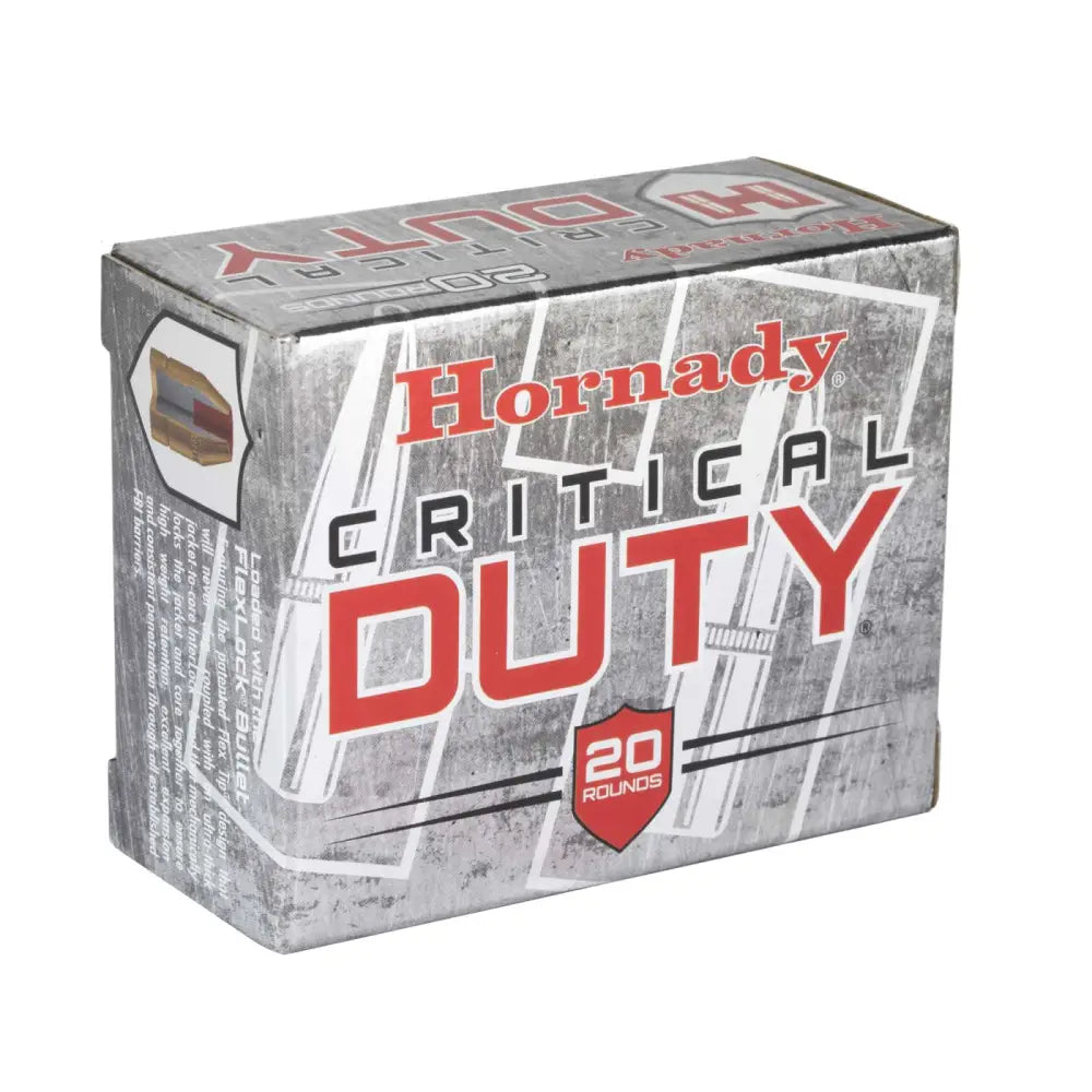 Hornady Critical Duty .40 S&W 175-Grain FlexLock Hollow Point Ammunition - 20 Rounds