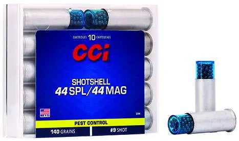 CCI .44 Special Shotshell 9 Shot, 140 Grains – 10 Rounds per Box, 20 Boxes per Case