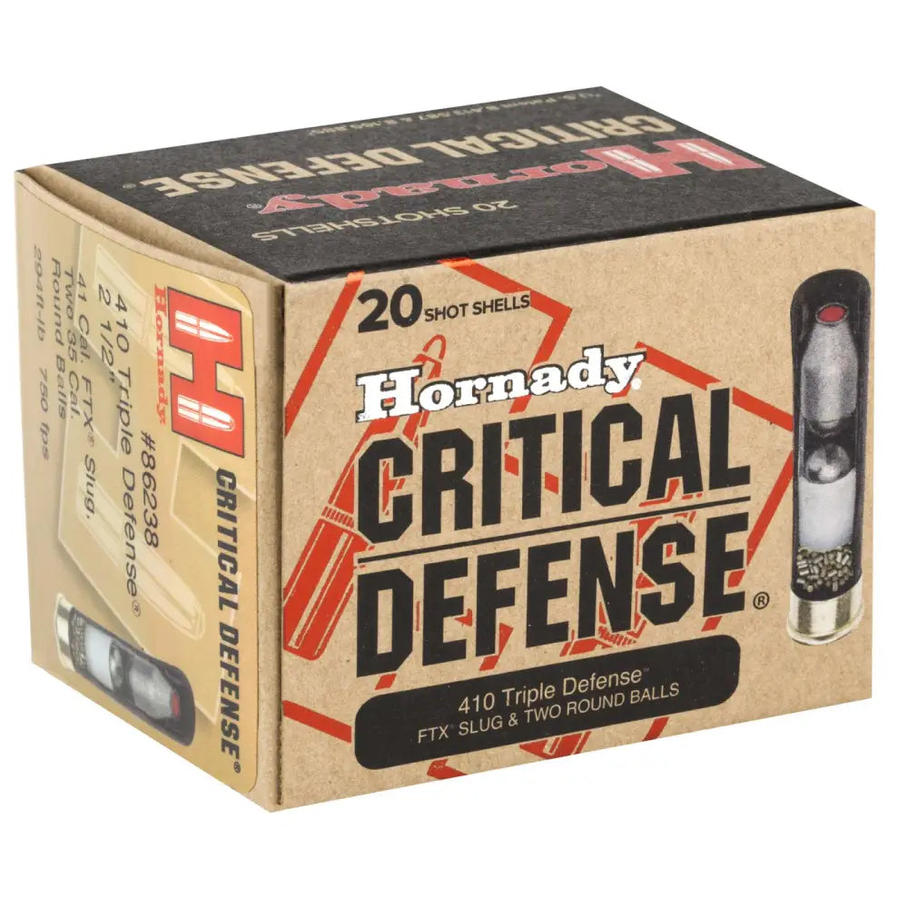 Hornady Critical Defense .410 Gauge Triple Defense Slug Ammunition, 20 Rounds