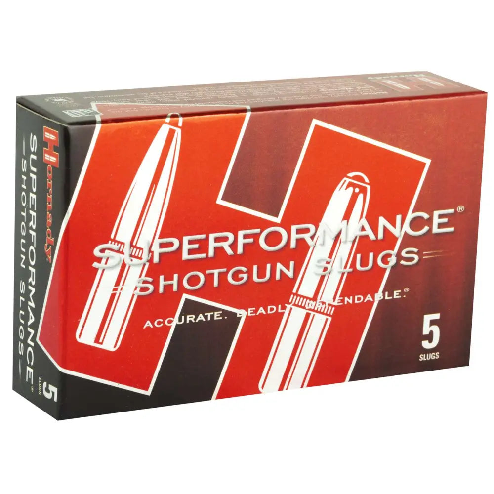 Hornady Superformance 12 Gauge MonoFlex 300 Grain Slug - Nonlead Hunting Ammunition, 5-Round Box