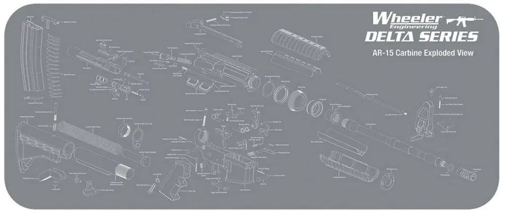 Wheeler Delta AR Maintenance Mat – 20 x 47 Inches for Firearms Protection