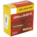 Sellier & Bellot 338 Lapua Magnum 250 Grain HPBT Boat Tail Hollow Point Ammunition - 10 Rounds per Box, 10 Boxes per Case