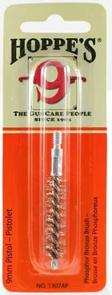 Hoppes 1307AP 9mm Pistol Cleaning Brush with Phosphor Bronze Bristles – 10 Pack