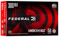 Federal 300 Blackout 150 Grain FMJ Boat-Tail Rifle Ammunition - 20 Rounds per Box