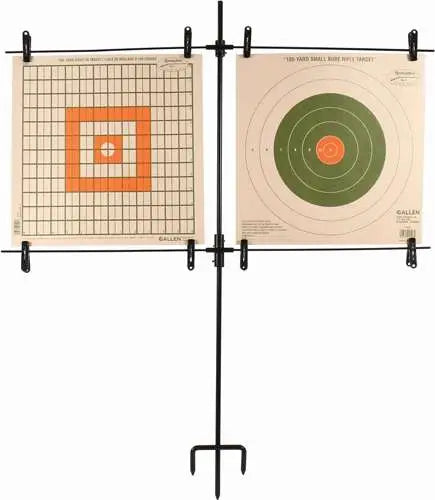 Allen Paper Target Holder with Steel Stand and Easy Assembly, Black Finish