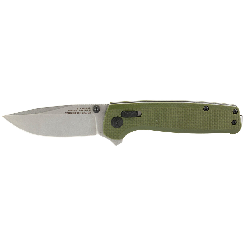 SOG Knives & Tools Terminus XR G10 Folding Knife - Olive Drab Green, 2.95 Inches