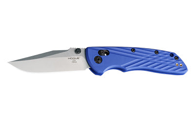 Hogue Deka 3.25-inch Folding Knife with CPM MagnaCut Blade and Blue Handle