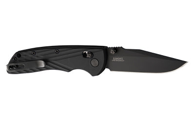 Hogue Deka 3.25-Inch Plain Edge Folding Knife with CPM MagnaCut Blade, Black Handle