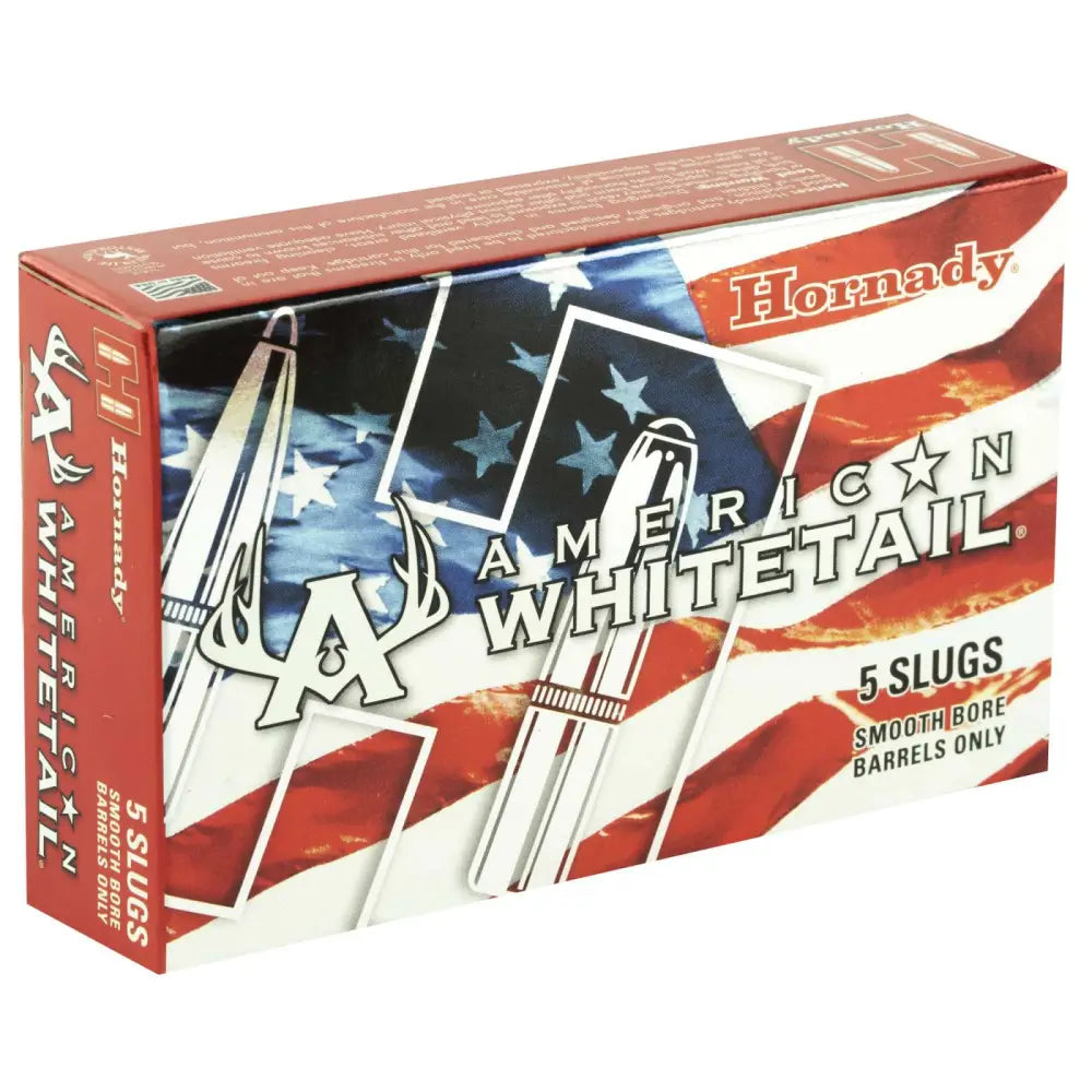 Hornady AW 12GA Rifled Slug 1 oz, 5 Rounds Per Box, 100 Rounds Case