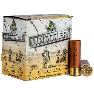 Hevi-Shot HEVI-HAMMER 12 Gauge 3-Inch Waterfowl Shotgun Shells, 1-1/4 Ounce #3 Steel and Bismuth, 25 Rounds per Box