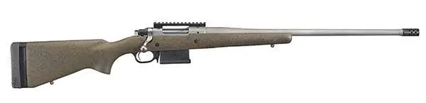 Ruger Hawkeye Long-Range Hunter Bolt Action Rifle in 6.5 Creedmoor with 22-Inch Threaded Barrel and Matte Stainless Finish