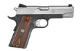 Ruger SR1911 Commander-Style .45 ACP Pistol with Stainless Steel Slide and Hardwood Grips