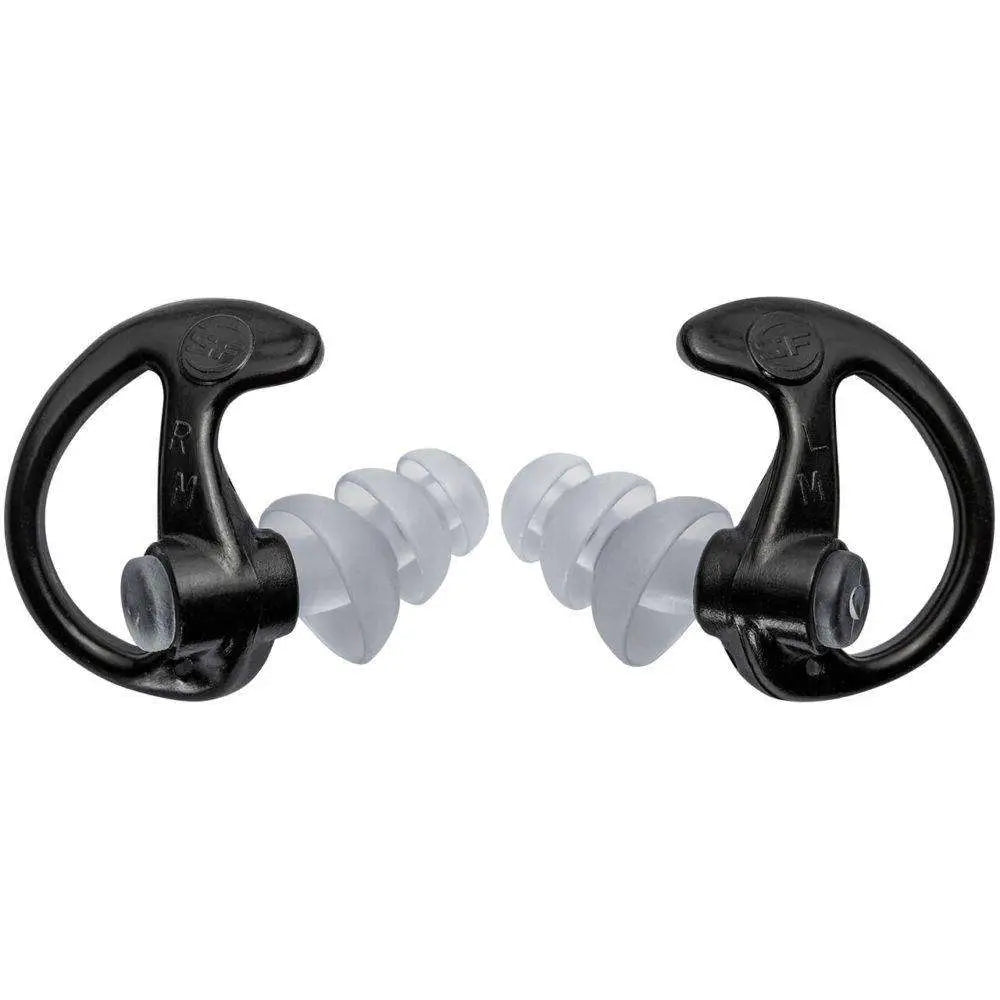 Surefire Sonic Defenders Max Triple-Flange Full Block Earplugs - Black (Pair)