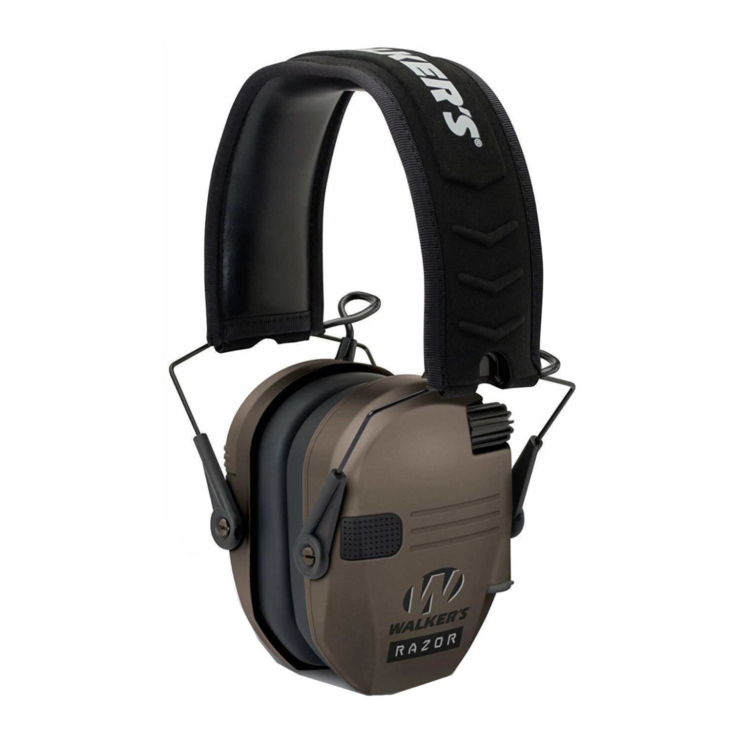 Walkers Game Ear Razor Slim Electronic Muff with Flat Dark Earth Finish - Over-the-Head Ear Protection for Adults