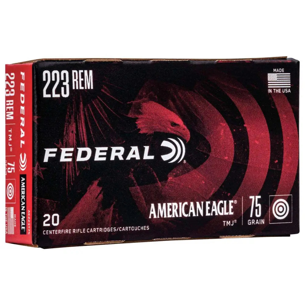 Federal AE223T75 .223 Remington 75-Grain FMJ Target Shooting Ammunition