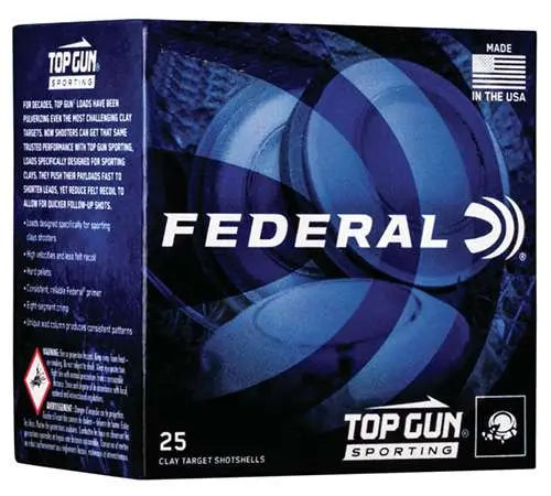 Federal Top Gun 410 Gauge 2.75-Inch Shotgun Shells with 7.5 Shot Size, 1/2 Ounce, 1330 FPS, 25 Rounds per Box