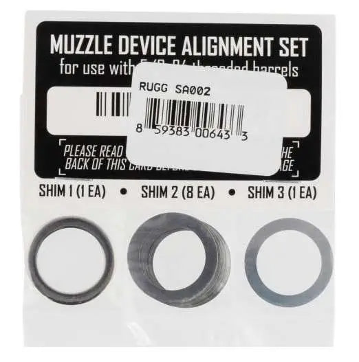 Rugged Suppressors Shim Kit 5/8x24 for Firearms