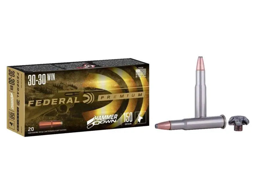 Federal 30-30 Winchester HammerDown 150 Grain Soft Point Ammunition – 20 Rounds per Box