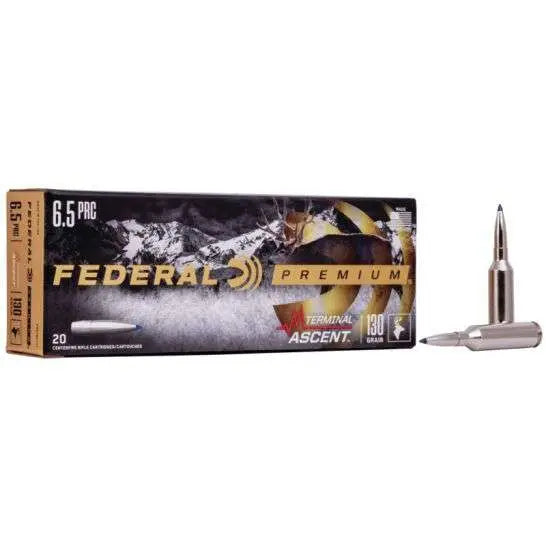 Federal 6.5 PRC Terminal Ascent 130 Grain Hunting Ammunition - 20 Rounds per Box