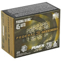 Federal 45 Auto Personal Defense Punch 230 Grain Jacketed Hollow Point Ammunition - 20 Rounds per Box, 10 Boxes per Case