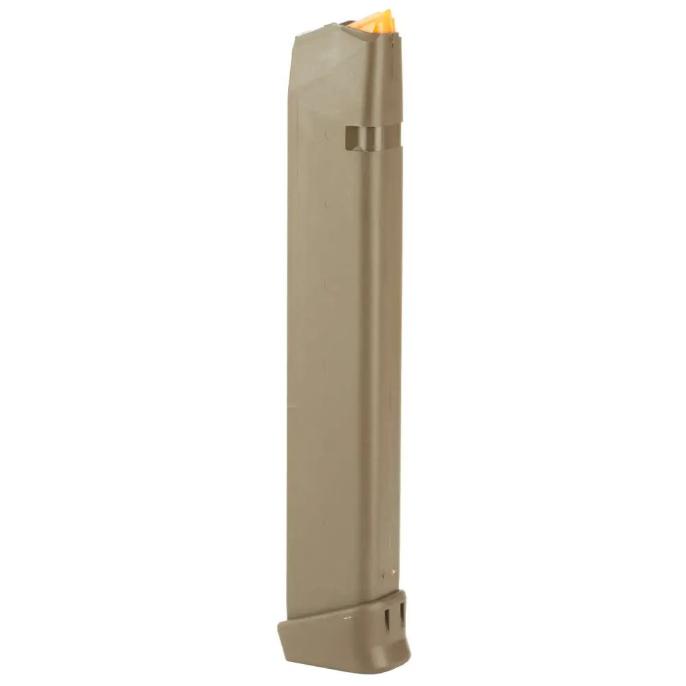 Glock Gen5 9mm 33-Round Flat Dark Earth Magazine with Orange Follower for Glock 45
