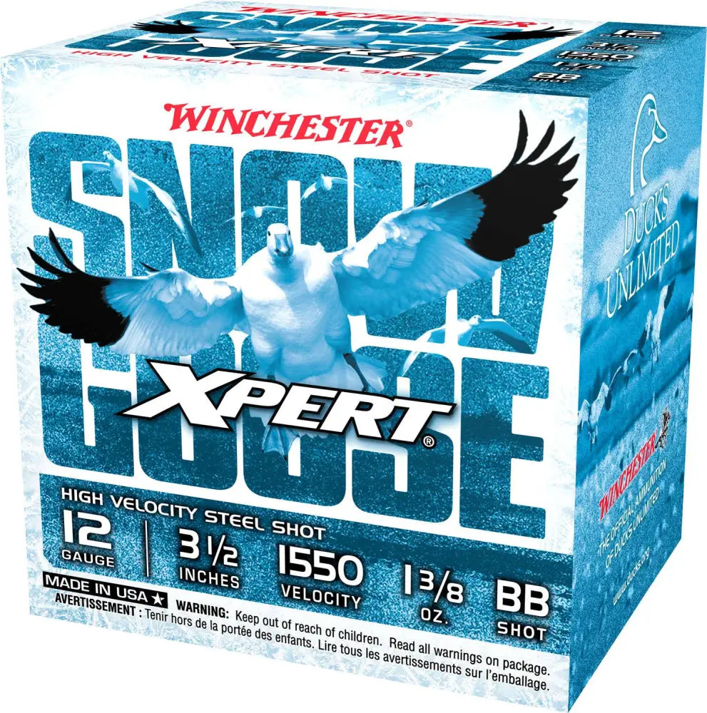 Winchester Ammo 12GA 3-1/2" Snow Goose Steel Shot, High Velocity BB, 1-3/8 Oz - 25 Rounds per Box
