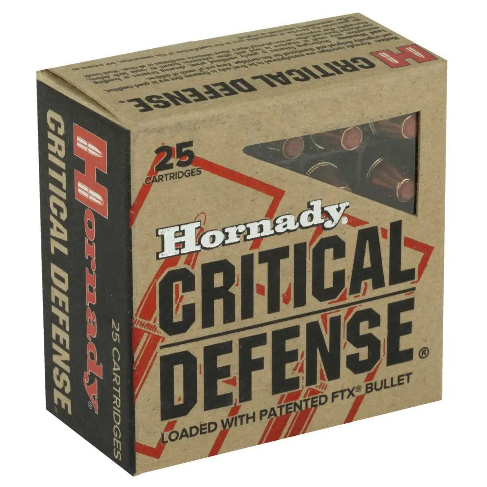 Hornady Critical Defense .32 Auto 60-Grain FlexTip FTX Ammunition - 25 Rounds