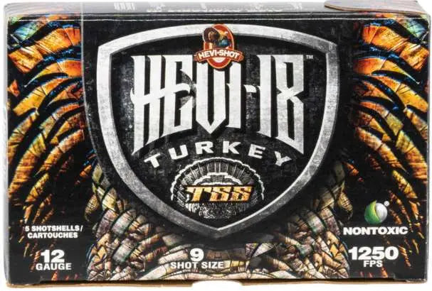 Hevi Shot HEVI-18 TSS Turkey 12 Gauge 3.5 Inch 2-1/4 oz #9 Shot - 5 Rounds per Box
