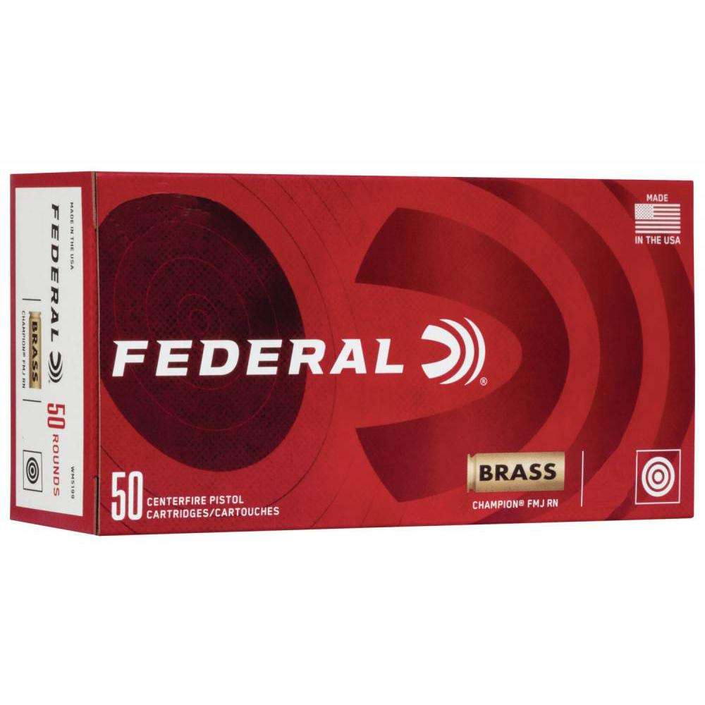 Federal 10mm Auto 180-Grain FMJ Brass Target Shooting Ammunition (50 Rounds per Box, 20 Boxes per Case)